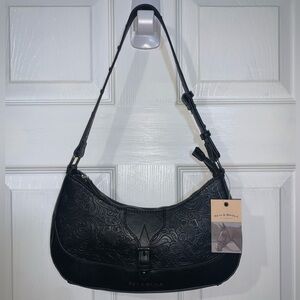 Rein and Bridle Black Embossed Purse